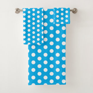 Light Blue and White  Badhandtuch Set