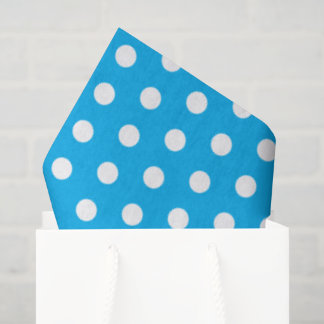 Light Blue and White Polka Dots  Seidenpapier
