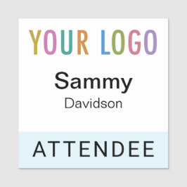 Light Blue Attendedee Abzeichen mit Logo Square Na Namensschild