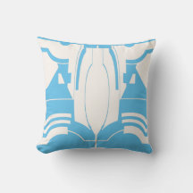 Light Blue auf White Classic Mediterranean Motif