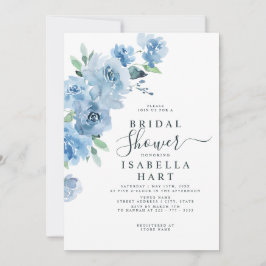 Light Blue Baby Blue Elegantes Brautparty Einladung