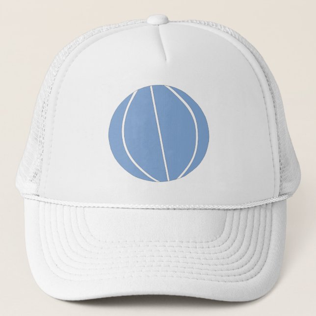 Light Blue Basketball Hat Truckerkappe (Vorderseite)