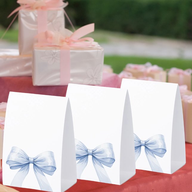 Light blue bow DIY write your own party Tischaufsteller (Von Creator hochgeladen)