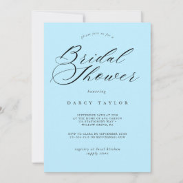 Light Blue Bridal Dusche Einladung