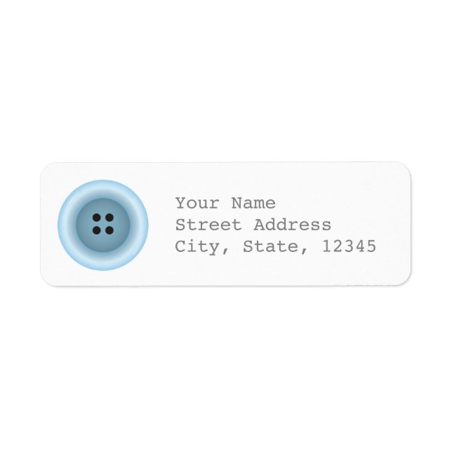 Light Blue Button Address Label (Vorne)