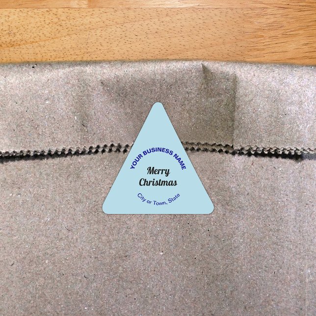 Light Blue Christmas Business Triangle Sticker (Von Creator hochgeladen)
