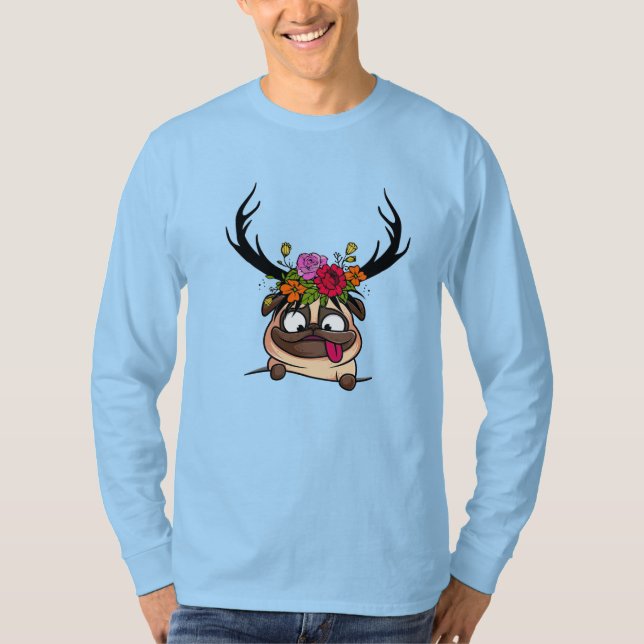 Light Blue Christmas Sweatshirt T-Shirt (Vorderseite)