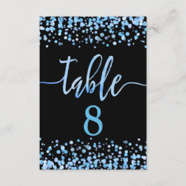 Light Blue Confetti Tischnummer Seekarte
