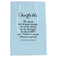 Light Blue Courage Bible Verse Individuelle Name E