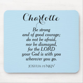 Light Blue Courage Bible Verse Individuelle Name E Mousepad