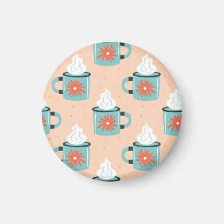 Light Blue Cup Nahtloses Muster. Magnet