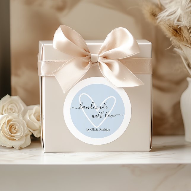 Light Blue Custom Danke Aufkleber Packung (Light Blue Custom Thank You Sticker Packaging)