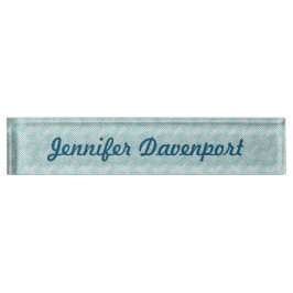 Light Blue Custom Desk Namplate Namensplakette