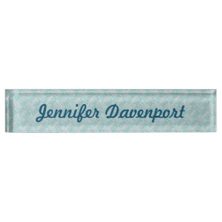 Light Blue Custom Desk Namplate Namensplakette