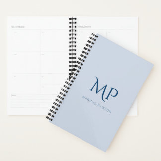 Light Blue Custom Monogram 2026 Planner Planer