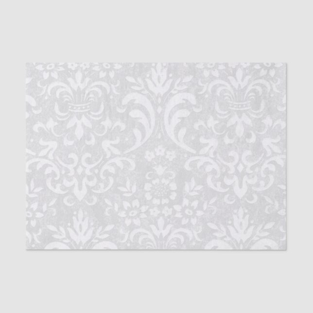 Light Blue DamaskTissue Seidenpapier (Vorderseite)