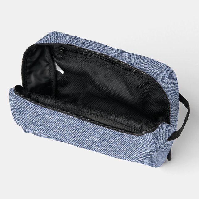 Light blue denim blue jean look Print Cut Sew Bag Waschbeutel (Offen)