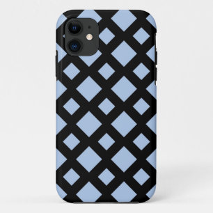 Light Blue Diamonds auf Black iPhone 11 Hülle