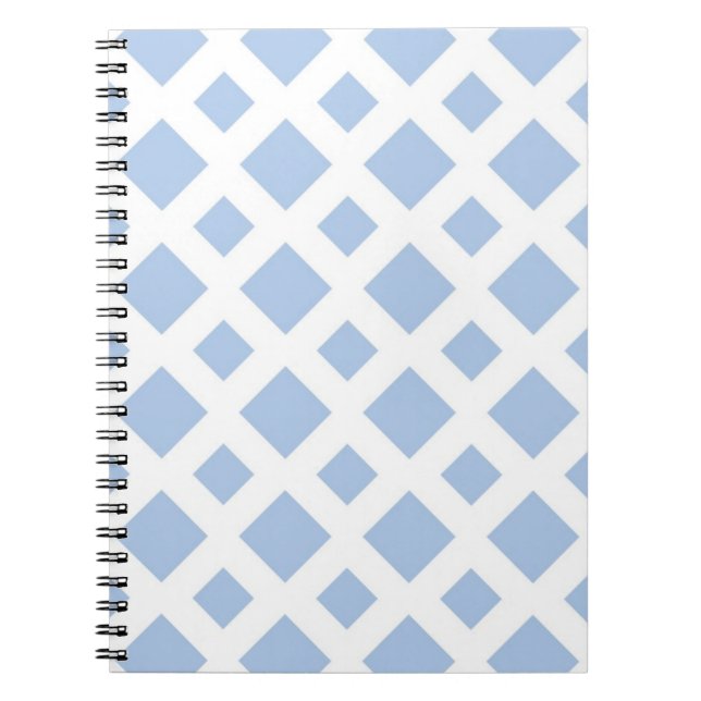 Light Blue Diamonds auf White Notizblock (Vorderseite)