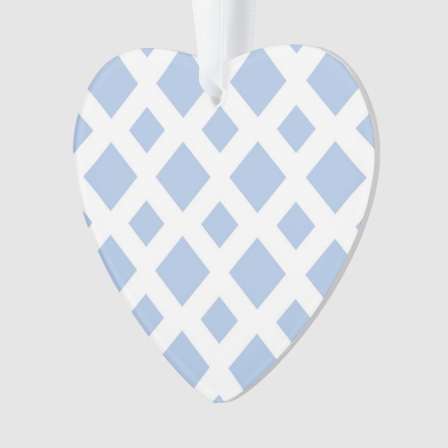 Light Blue Diamonds auf White Ornament (Vorderseite)