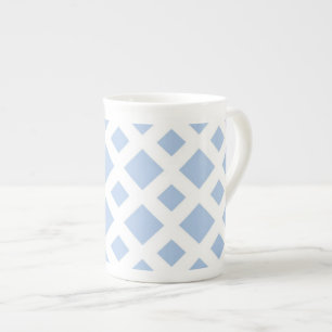 Light Blue Diamonds auf White Prozellantasse