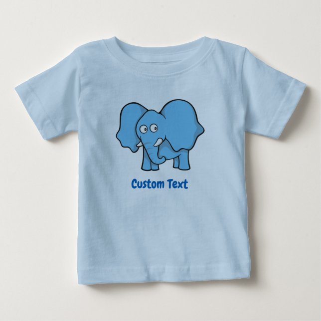 Light Blue Elephant Baby T-shirt (Vorderseite)