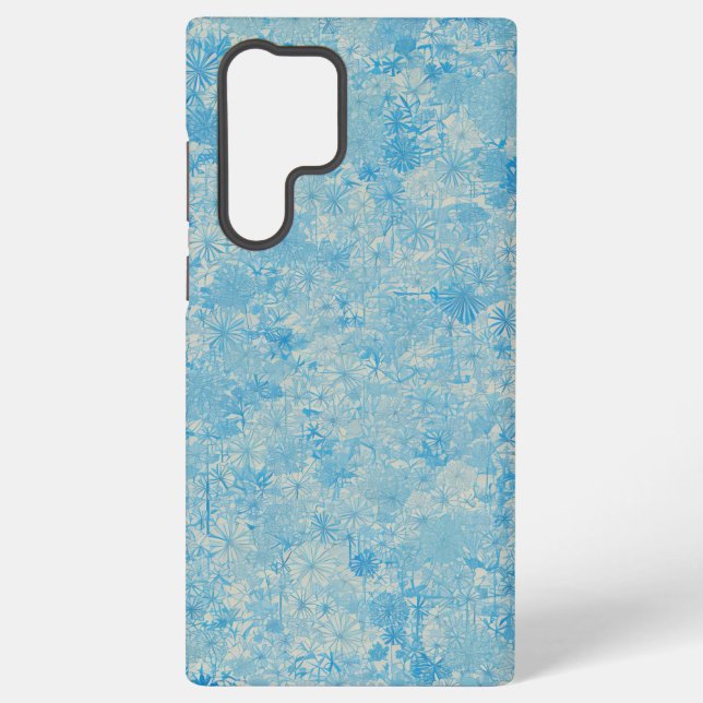 Light Blue Floral Field Phone Case Samsung Galaxy Hülle (Rückseite)