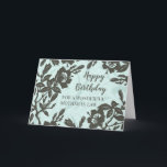 Light Blue Floral Mother Law Birthday Card Karte<br><div class="desc">Hübsche und nachdenkliche Grußkarte für die Mutter im Geburtstag des Gesetzes mit modernem hellblauen Blumendesign und handgeschriebenem Text.</div>