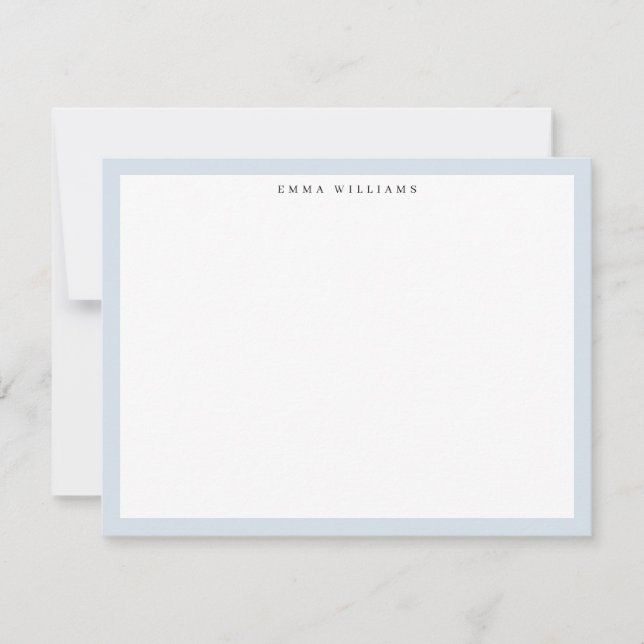 Light Blue Frame Note Card Einladung (Vorderseite)