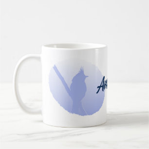 Light Blue Friedlich Nature Bird Silhouette Kaffeetasse