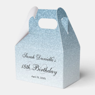 Light Blue Glam Glitzer Personalisiert Geschenkschachtel