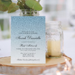 Light Blue Glitzer Glam Bat Mitzvah Einladung<br><div class="desc">Diese Einladung enthält ein Glitzer-Muster und Ihren eigenen Text. Verwenden Sie die Vorlage,  um Ihre Informationen hinzuzufügen.</div>