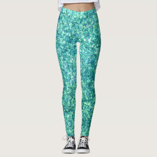 Light Blue Glitzer Leggings