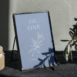 Light Blue Gray Olive Wedding | zart nautisch Tischnummer