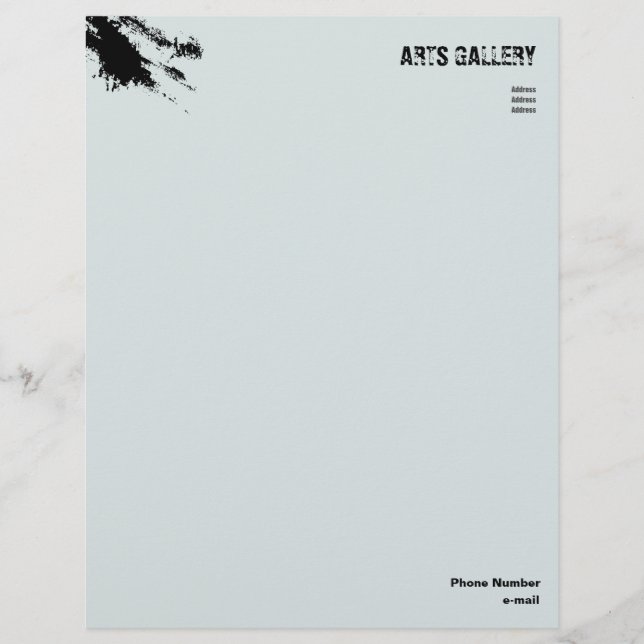Light Blue Grunge Smudge Template Letterhead Briefbogen (Vorderseite)