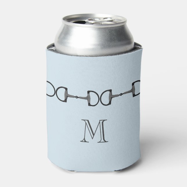 Light Blue Horse Bit Monogram Dosenkühler (Kanne Vorderseite)