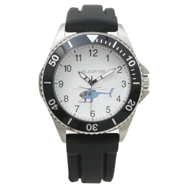 Light Blue Hubschrauber Armbanduhr (Vorderseite)