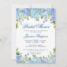 Light Blue Hydrangea Brautparty Einladung