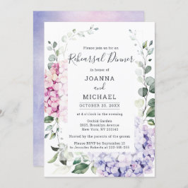 Light Blue Hydrangea & Eukalyptus Probe Dinner Einladung