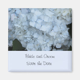 Light Blue Hydrangea Save the Date Magnet