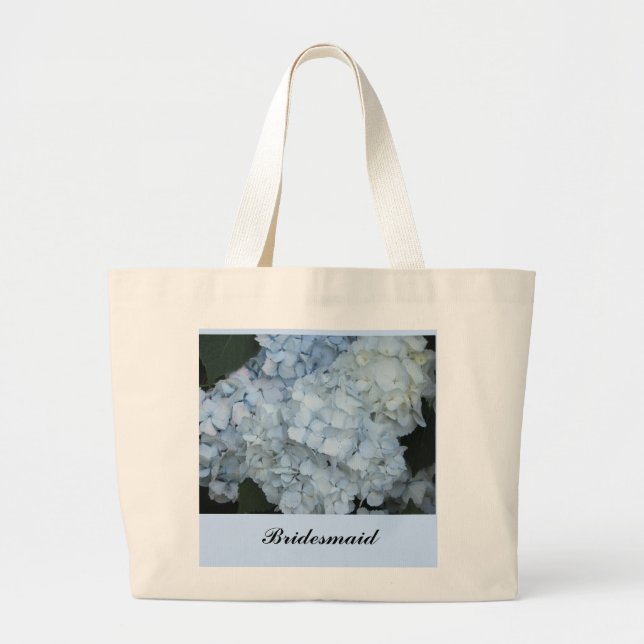 Light Blue Hydrangeas - Bridesmaid Jumbo Stoffbeutel (Vorne)