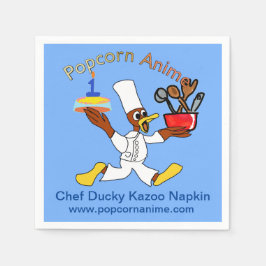 Light Blue Koch Ducky Kazoo Funny Party Paper Serviette