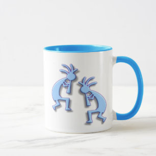 Light Blue Kokopelli Tasse