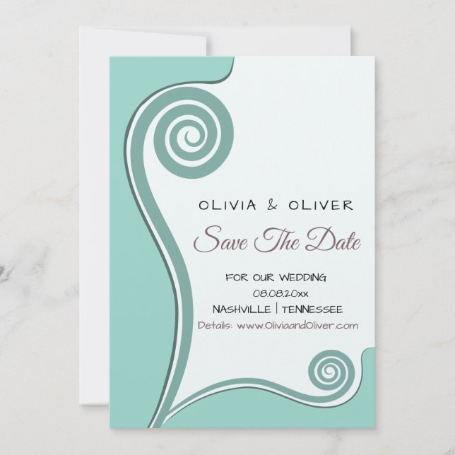 Light Blue Koru - Neuanfang - Rett unser Datum (Vorderseite)