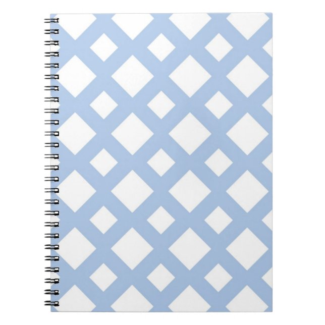 Light Blue Lattice auf Weiß Notizblock (Vorderseite)