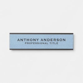 Light Blue Linen Fabric Texture Türschild