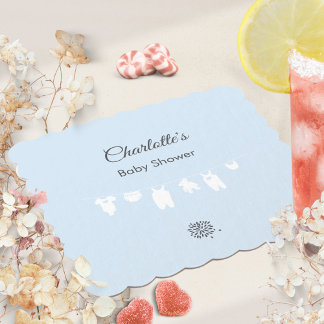 Light Blue Minimalistisch Baby Boy Dusche Untersetzer