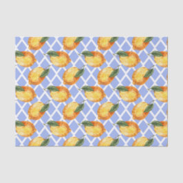 Light Blue mit Lemons Seidenpapier