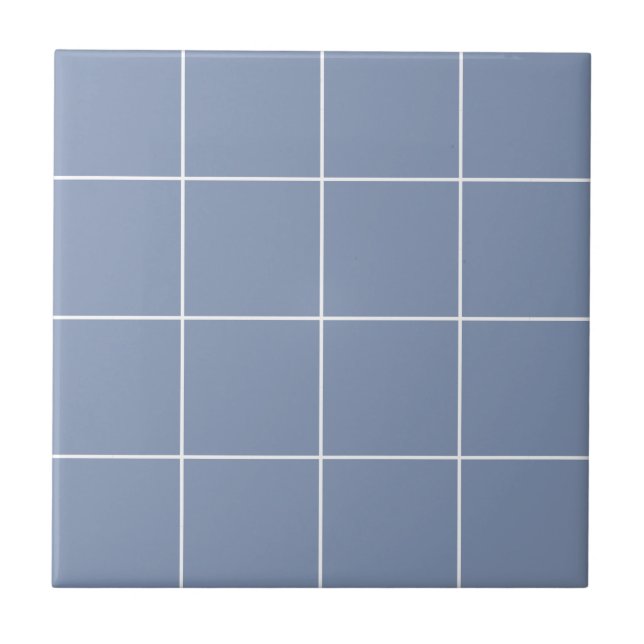 Light Blue Modern Geometric Simple Karos Fliese (Vorderseite)