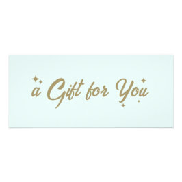 Light Blue Modern Retro-Geschenkgutschein Werbekarte